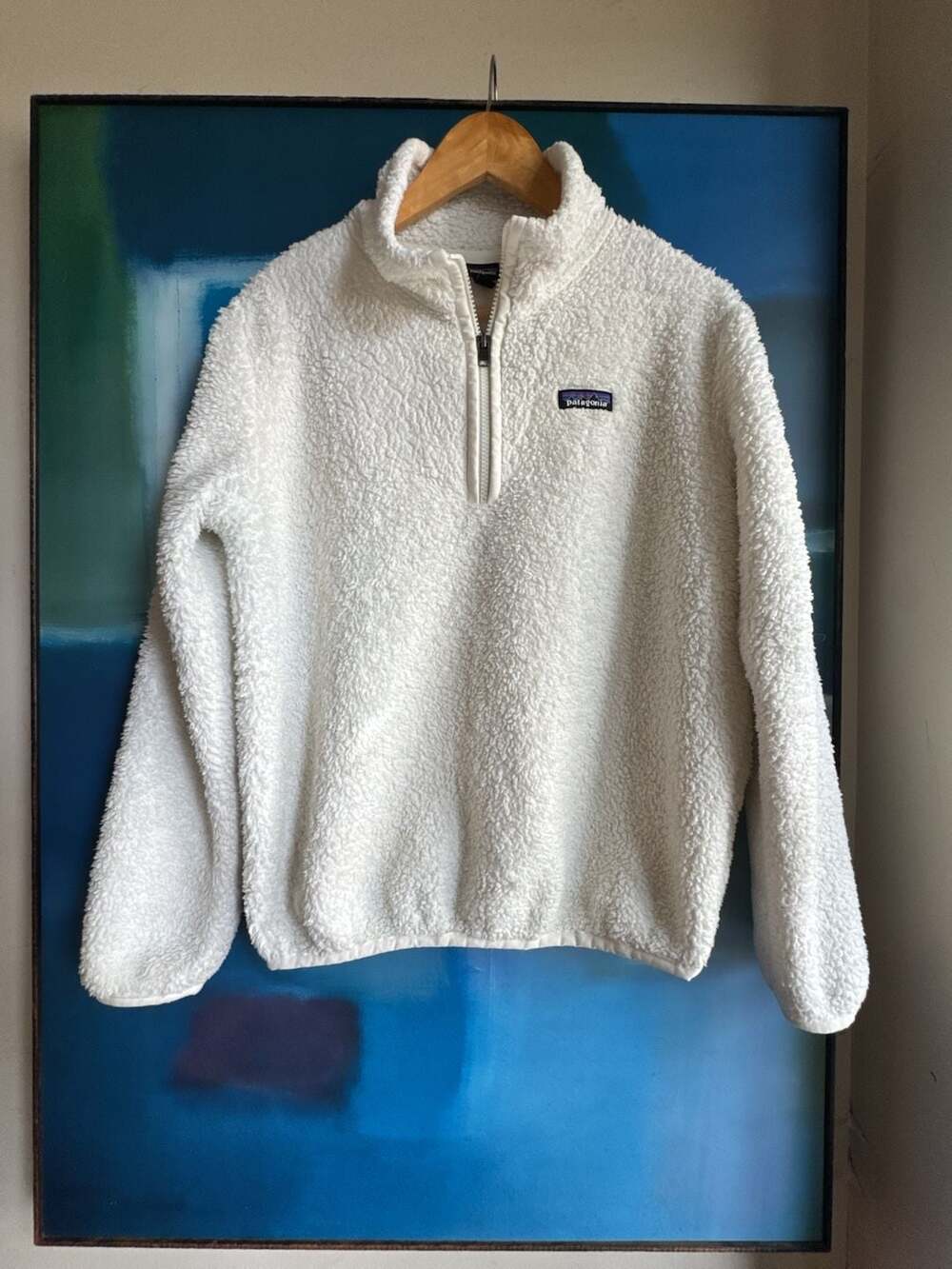 Patagonia Los Gatos 1/4-Zip Fleece Size S White Pullover Jacket
